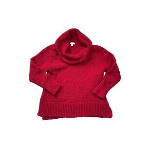 J. JILL Red turtle neck knit sweater size SP/Small Petite